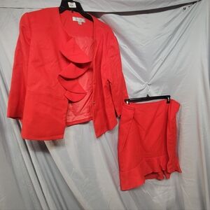Red Women's Skirt Set